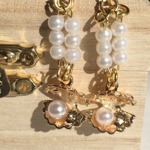 ✨NEW✨Pearl & Oyster Beaded Handmade Earrings CCO